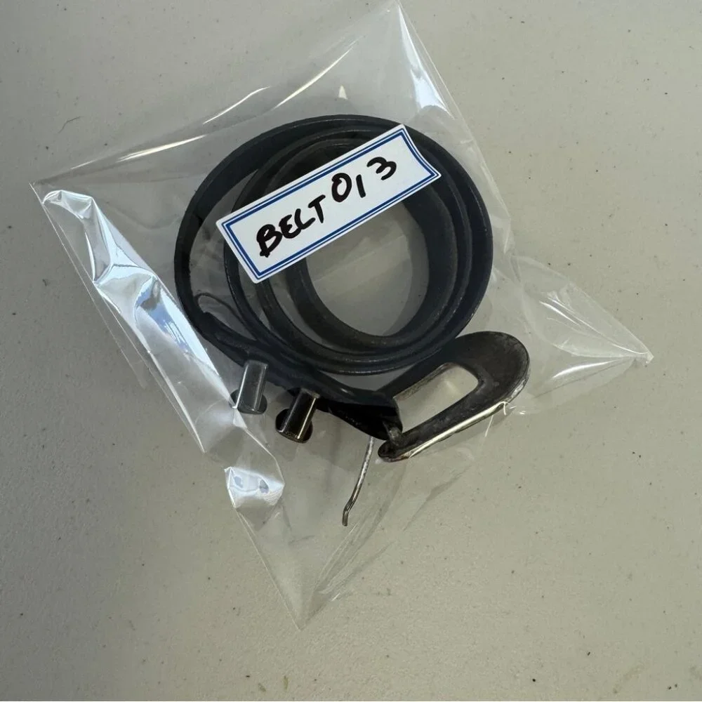 Vintage Johnny Goods Western Handcrafted Boho Leather Black Belt - Picture 8 of 10